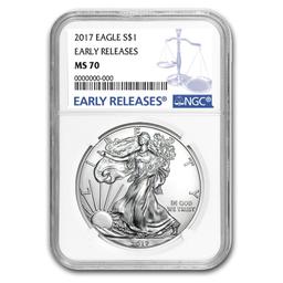 Certified Uncirculated Silver Eagle 2017 MS70 NGC Early Release