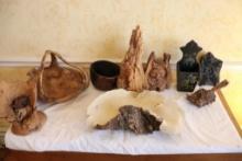Quantity of Drift Wood and Hand Carved Items