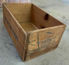 WOODEN ADVERTISING CRATE