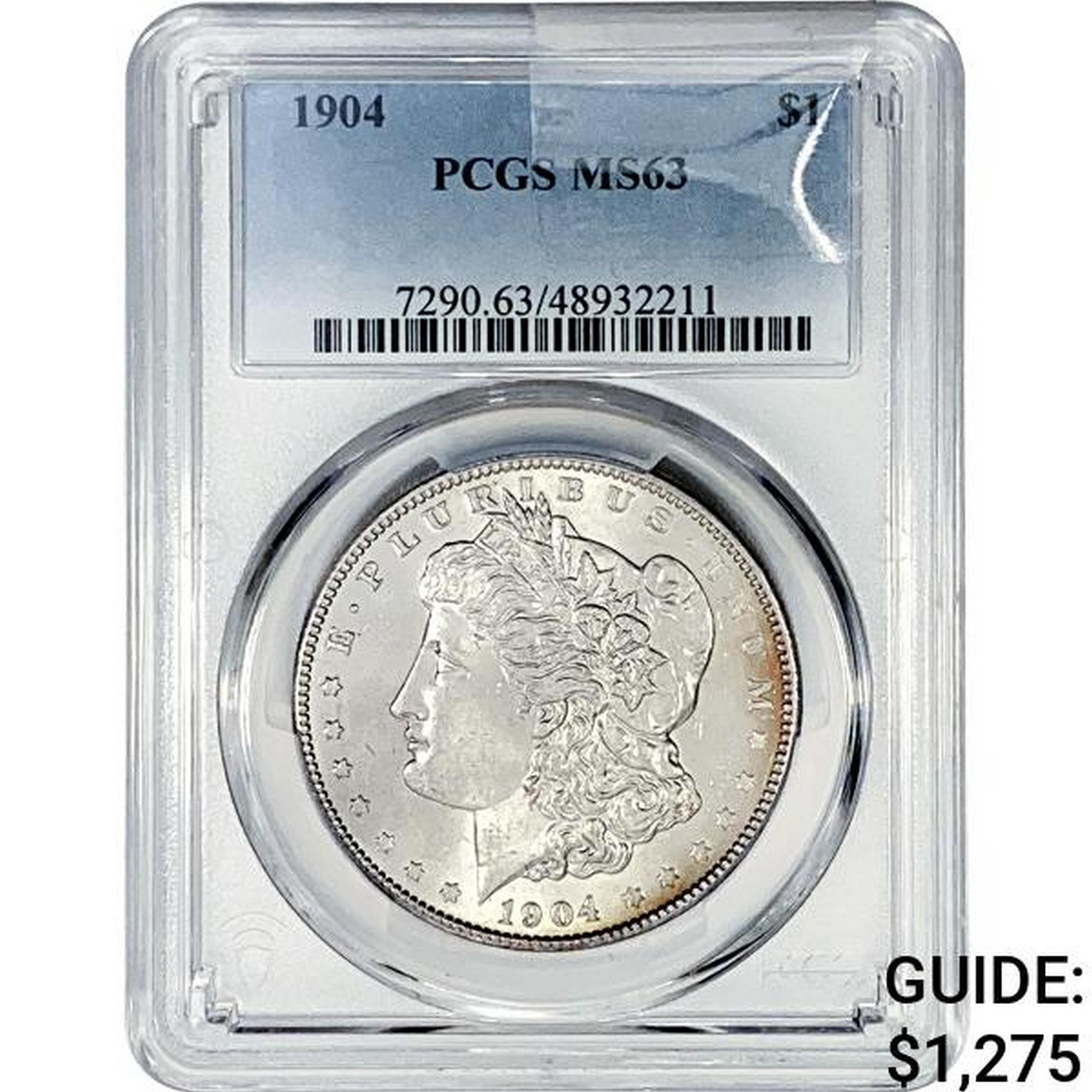 1904 Morgan Silver Dollar PCGS MS63