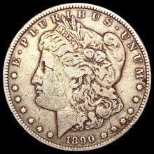 1890-CC Tail Bar Morgan Silver Dollar LIGHTLY CIRC