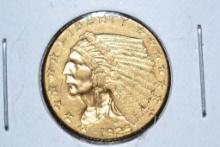 1925-D Indian Head Two and One-Half Dollar Gold Piece; MS