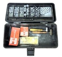 Tackle Box Full of Muzzle Loading Balls and Accessories 