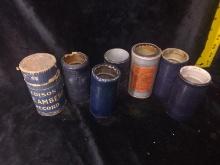 Collection of (7) Vintage Edison Blue Amberol Record Cylinders