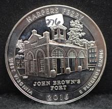 2016 5 OZ .999 FINE SILVER COIN - HARPERS FERRY
