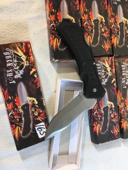 Lot of 10 Pcs Collector New  Buck Shot Tactical Folded Pocket Knives 5.25" Closed Tactical Folder Kn
