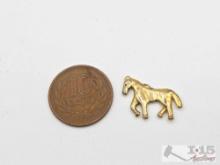 Japan 10 Yen Coin & Small Faux Gold Horse