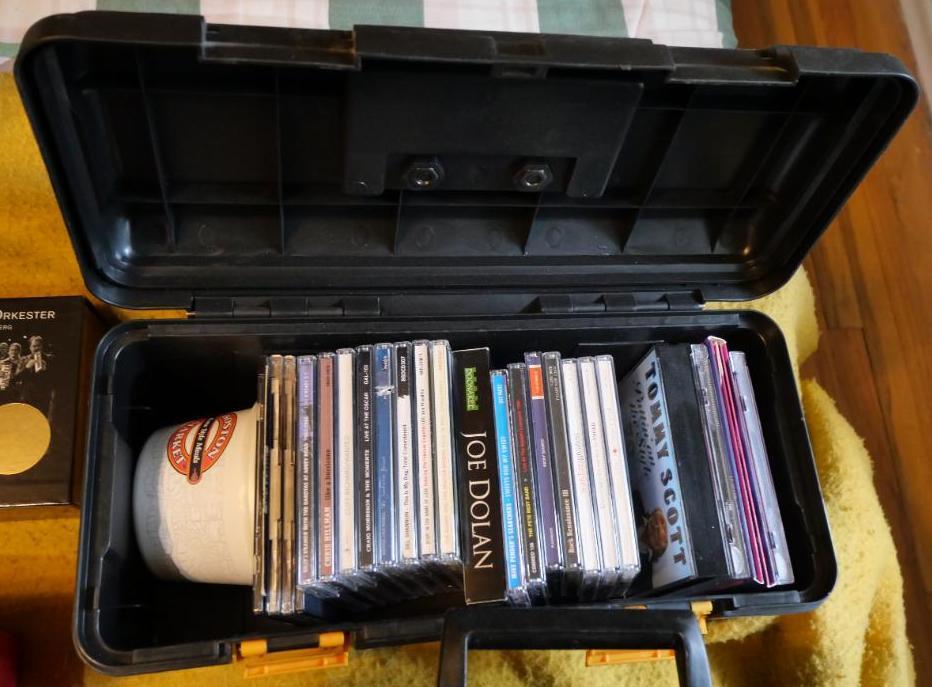 CD Collection with Storage Boxes