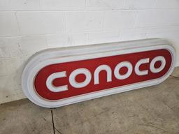 Conoco Plastic Single Sided Light Up Sign 30"x7'