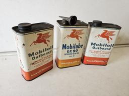 Mobil Oil Out Board Cans (3)
