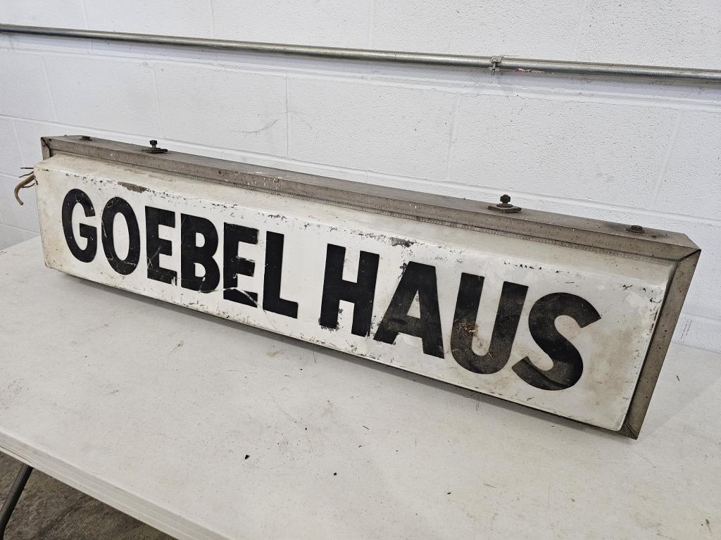 Goebel Haus Double Sided Lighted Sign 1'x51"