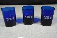 Romana Sambuca Blue Glass Shotglasses