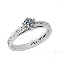CERTIFIED 0.5 CTW F/SI1 ROUND (LAB GROWN Certified DIAMOND SOLITAIRE RING ) IN 14K YELLOW GOLD