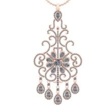 6.63 Ctw VS/SI1 Diamond 14K Rose Gold Vintage Style Necklace ALL Diamond ARE LAB GROWN Diamond