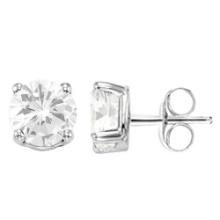 CERTIFIED 1.53 CTW ROUND D/SI1 DIAMOND (LAB GROWN Certified DIAMOND SOLITAIRE EARRINGS ) IN 14K YELL