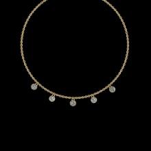 0.75 CtwVS/SI1 Diamond Prong Set 14K Yellow Gold Yard Necklace (ALL DIAMOND ARE LAB GROWN )