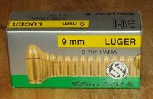 50 Rounds Sellier & Bellot 9mm Luger