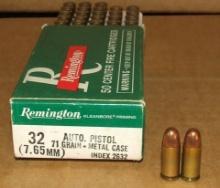 50 Rounds Remington 32 Auto