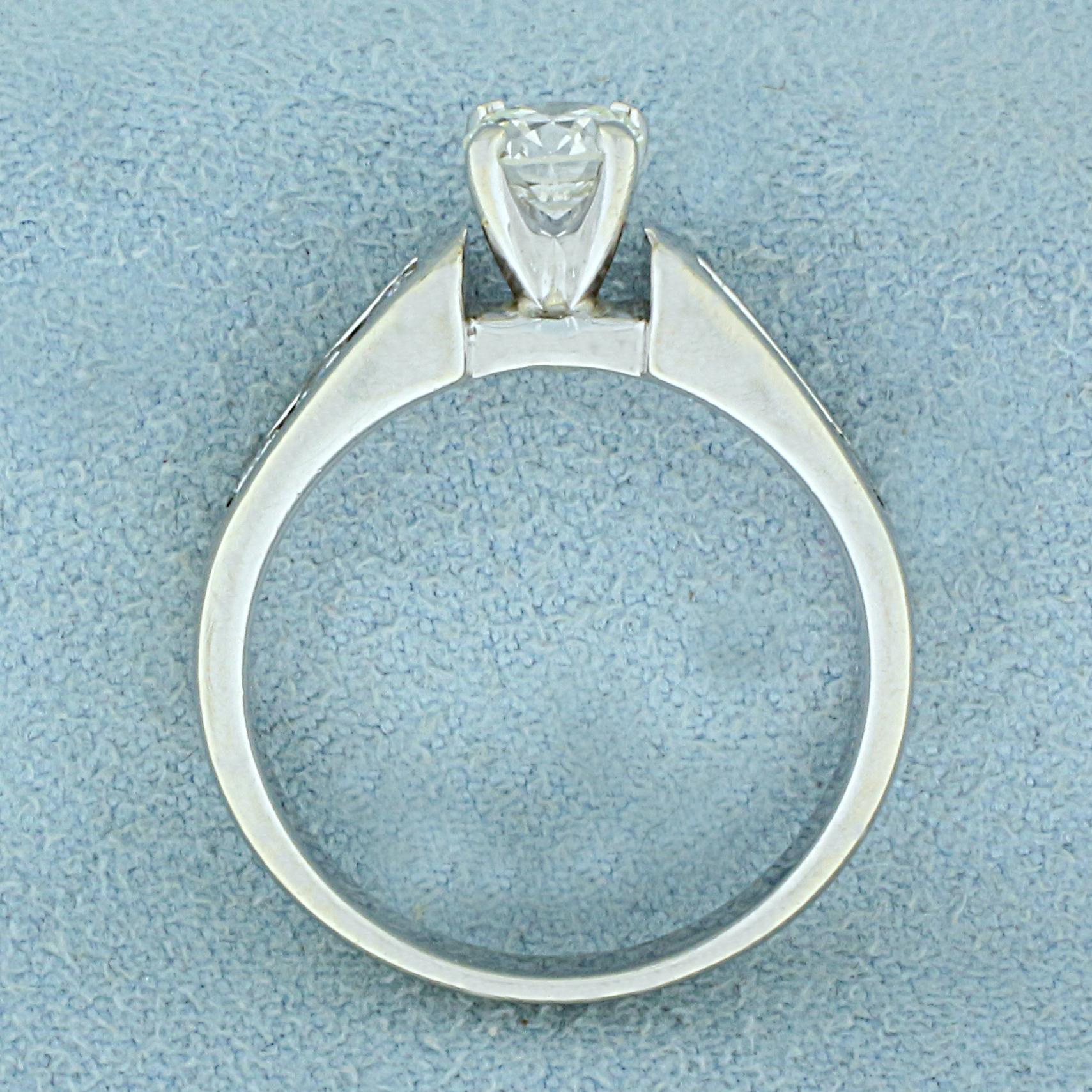 3/4ct Tw Diamond Engagement Ring In 14k White Gold