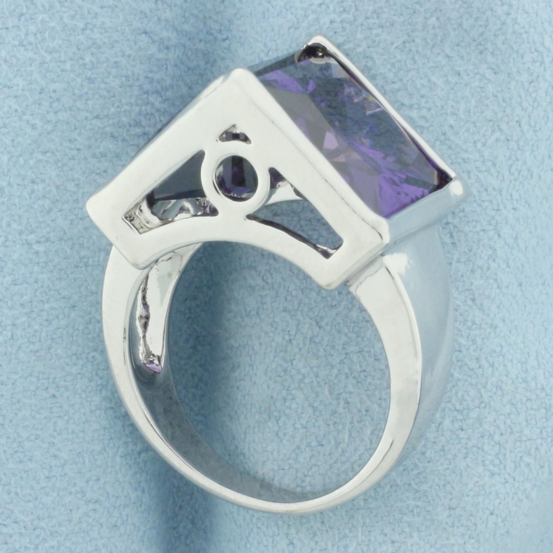 Iolite 3-d Statement Ring In Sterling Silver