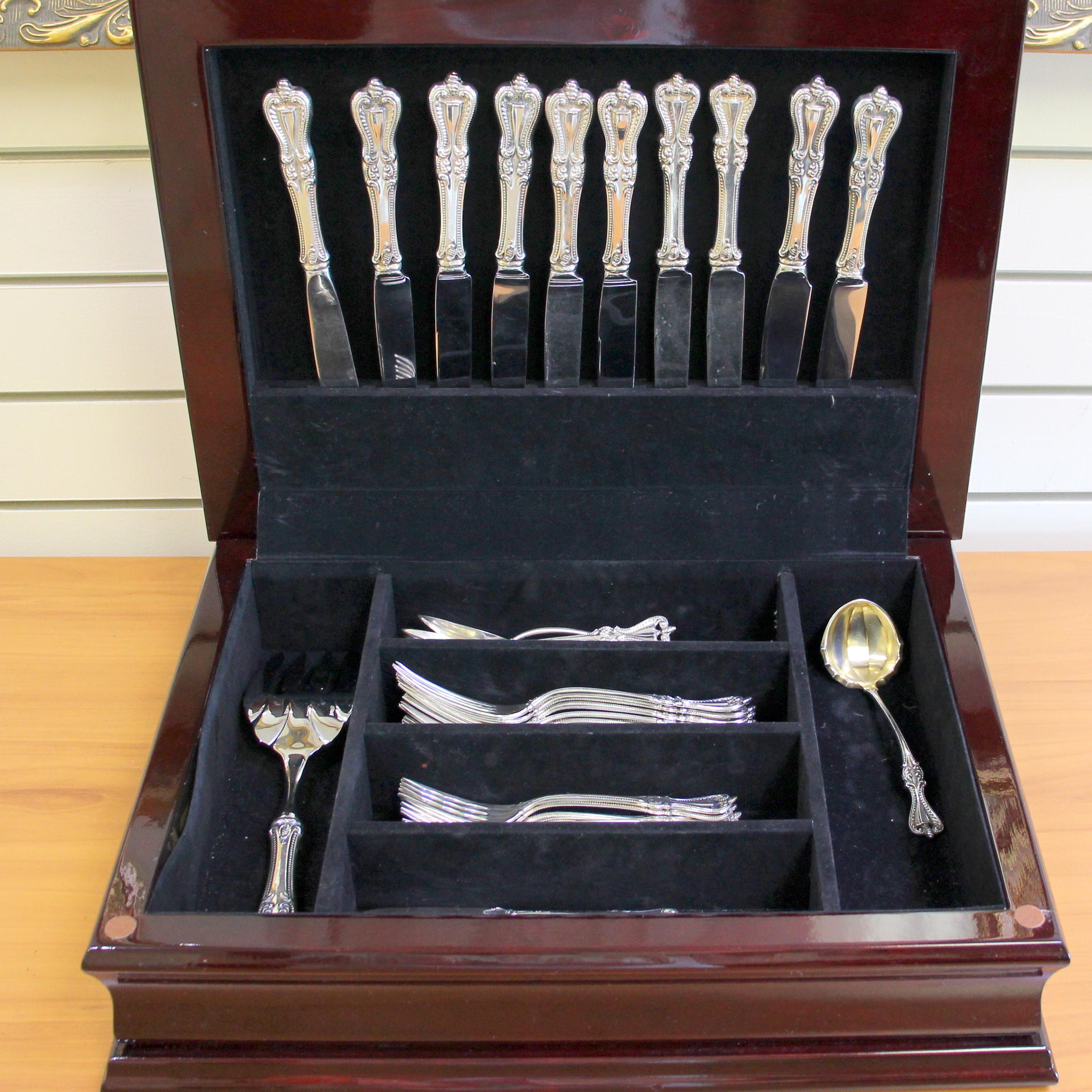 Towle Old Colonial Sterling Silver Flatware Set Of 50