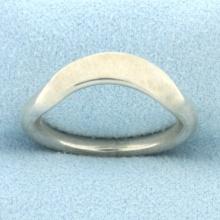 Curved Band Ring In Sterling Silver