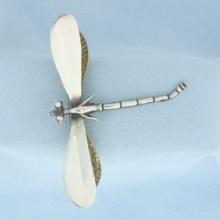 Dragonfly Pin In Sterling Silver