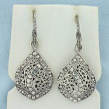 Artisan Filigree Dangle Earrings In Sterling Silver