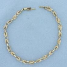 Designer Rope Link Bracelet In 10k Yellow Gold