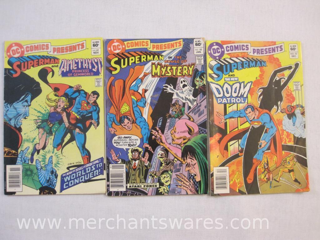 Twelve DC Comics Presents Comic Books including 1983 Annual No 2, 16-19, 44, 52-53, 63, 65, 67, and
