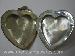 Large Sterling Silver Heart Shaped Locket