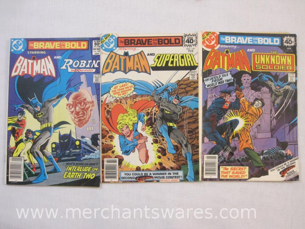 Twelve DC The Brave and the Bold Comic Books Nos. 135-141, 143, 145-147, and 182, 1977-1982, 1 lb 3