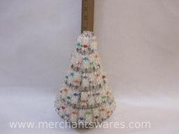 Handmade Beaded Christmas Tree, safety pin and plastic beads, 1 lb