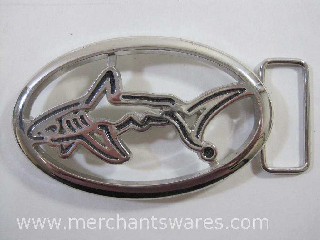Two Metal Belt Buckles, Greg Norman and I'd Rather Be Fishing 9 oz