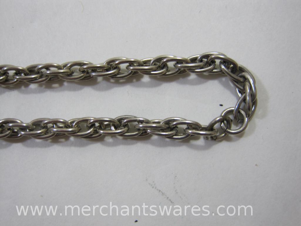 Assorted Goldtone and Silvertone Fashion Chains in Various Lengths and Styles, See Pictures