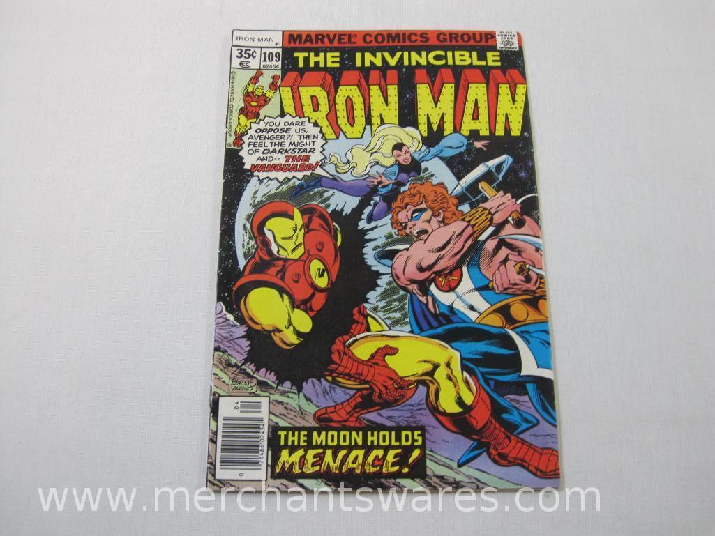 The Invincible Iron Man, Six Marvel Comics Group Comics No. 95, 96, 98,Feb, Mar, May 1977, No. 109,