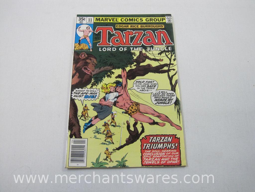 Six Tarzan Comics, Issues No. 7-12, Dec-May 1977-78, Marvel Comics Group, 10 oz
