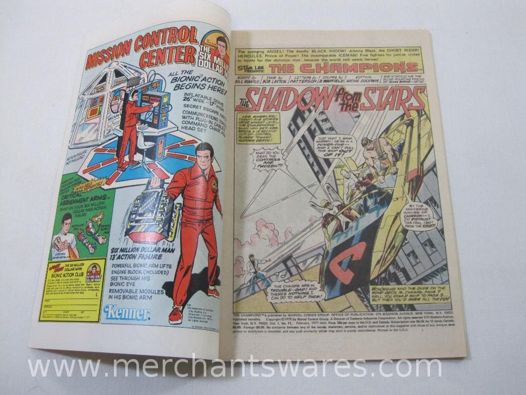 Four The Champions Marvel Comics Group Comics, Issues No. 7, Aug 1976, No. 11-13, Feb, Mar, May