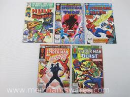 Five Marvel Team-Up Comics includes Issues No. 97, Sep 1980, No. 115, 116, 123, 124, Mar, Apr, Nov,