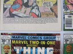 Six Marvel Two-In-One Presents The Thing Comics, No. 27-32, May-Oct 1977, Marvel Comics Group, 10 oz