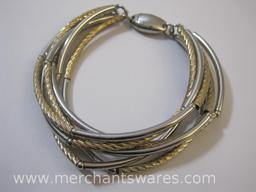 Assorted Gold and Silver Tone Pendants, Scarf Holder and More