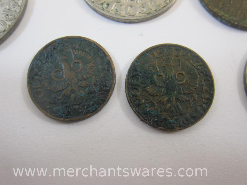 Fourteen 1923 Polish Groszy Coins