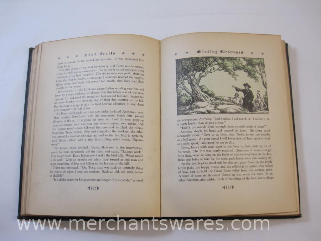 Book Trails Winding Westward Hardcover Book, Shepard and Lawrence Inc 1928, see pictures, 2 lbs 2 oz