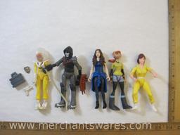 Five Assorted Teenage Mutant Ninja Turtles Figures including April O'Neil and Casey Jones, 7 oz