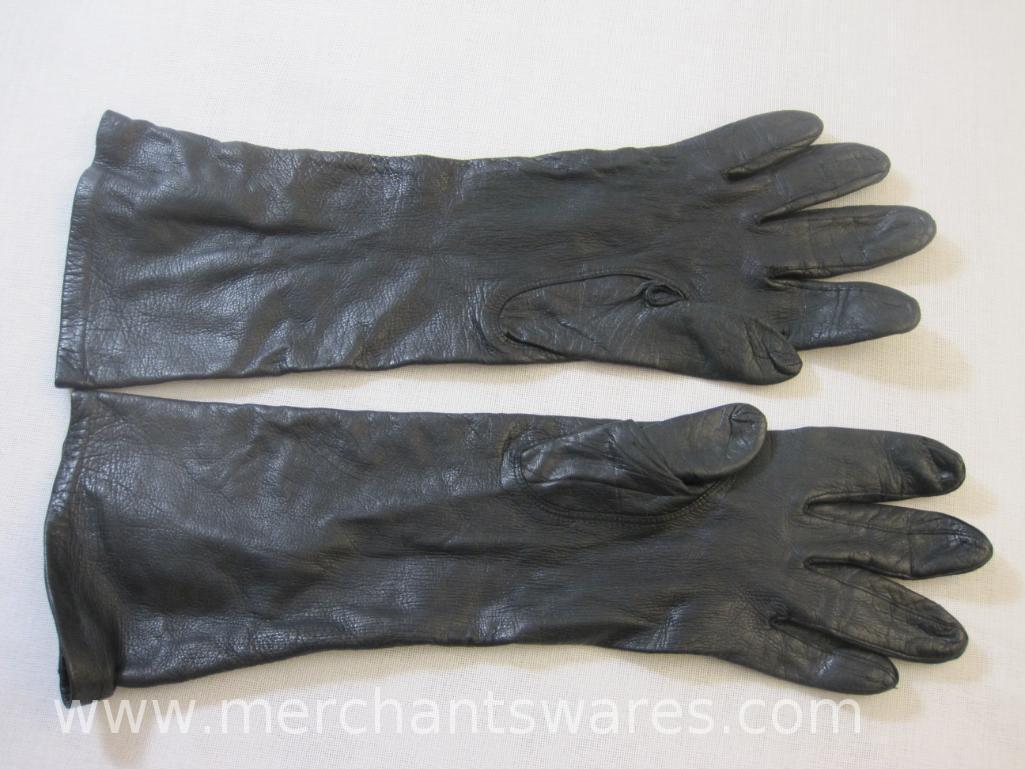 Four Pairs of Vintage Leather Gloves from Fownes and more, see pictures, 7 oz
