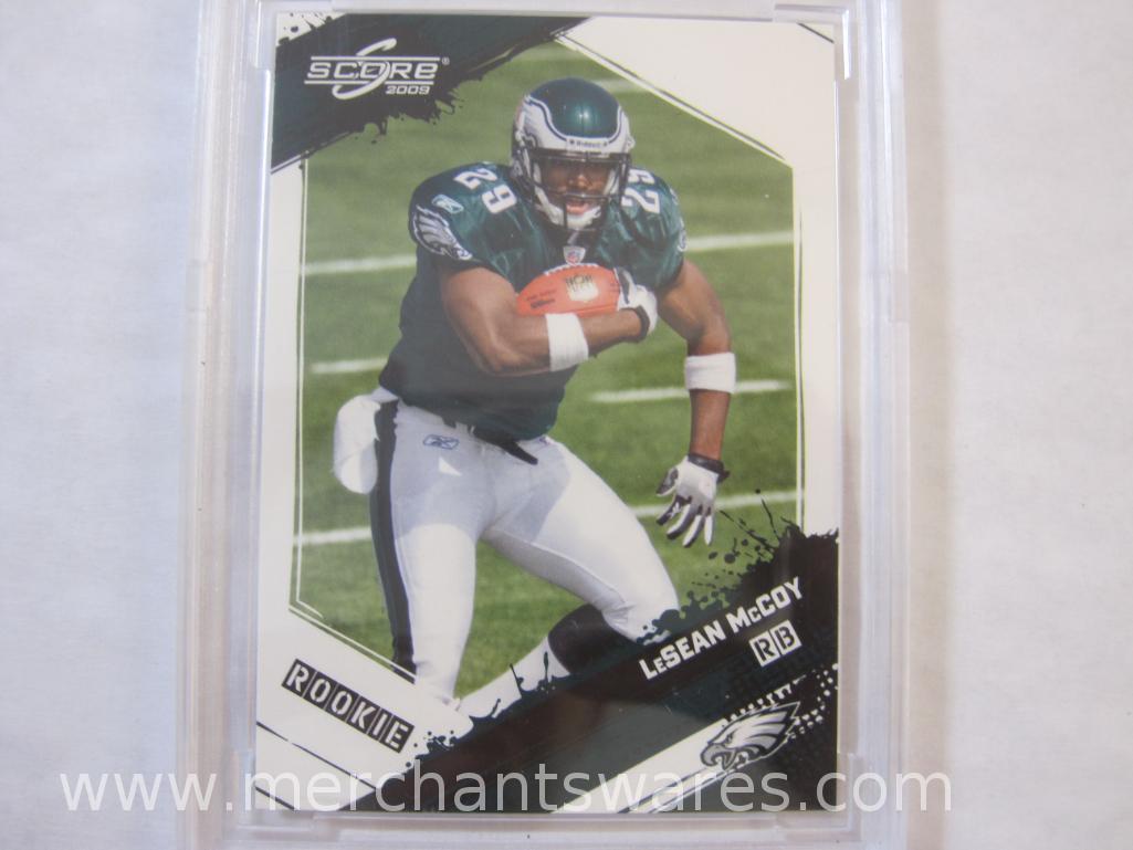Four Beckett Graded NFL Rookie Trading Cards 9.5-10 including 2009 Score #364 Knowshon Moreno, 2009
