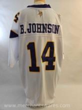 Brad Johnson No. 14 Minnesota Vikings NFL Jersey, Reebok 2XL Length +2, see pictures, 13 oz