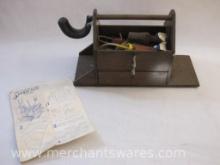 Vintage Handi-Tote Flite Box with Instructions and Assorted Parts, see pictures AS IS, 4 lbs 3 oz