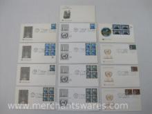 United Nations First Day Covers includes Official Geneva Cachets 1962 In Memoriam, 1964 Education