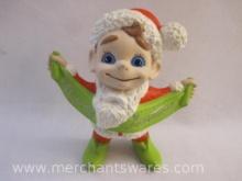 Vintage Atlantic Mold Ceramic Merry Christmas Elf, 3 lbs 2 oz